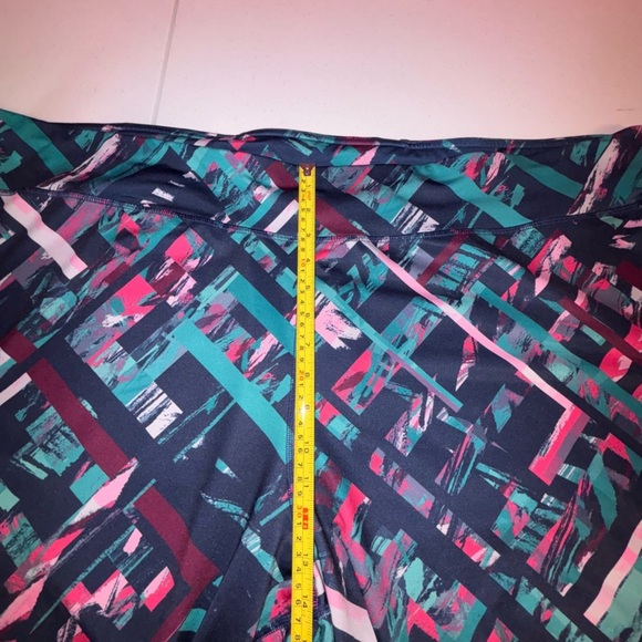 Woman Within Green and Pink Leggings Stretchy Full-Length - Picture 12 of 13